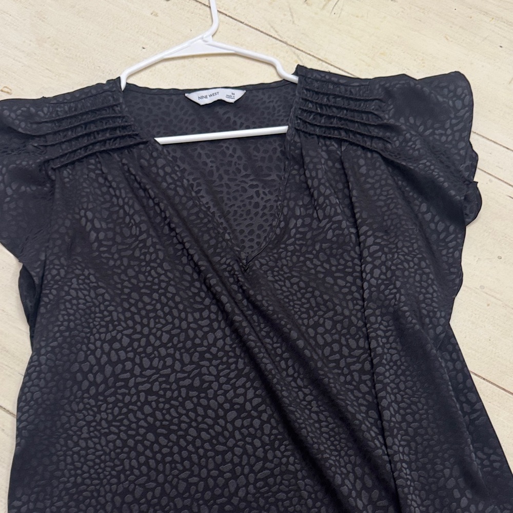 Black Textured Women's Top